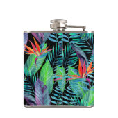 Waterverf van het paradijs | Voeg je Initiaal toe Heupfles (Achterkant)