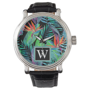 Waterverf van het paradijs   Voeg je Initiaal toe Horloge