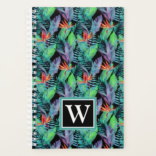 Waterverf van het paradijs | Voeg je Initiaal toe Planner (Voorkant)