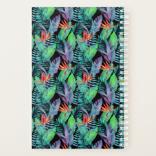 Waterverf van het paradijs | Voeg je Initiaal toe Planner (Achterkant)