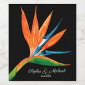 Waterverf van het Paradijs Wijn Etiket (Enkel label)