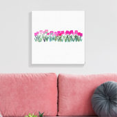 Waterverf van het Poster van het lentesroze tulpca Canvas Afdruk (Insitu (Woonkamer))