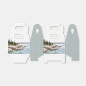 Waterverf van het Raketpijngebergte Seascape Weddi Bedankdoosjes (Uitgevouwen)