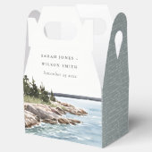 Waterverf van het Raketpijngebergte Seascape Weddi Bedankdoosjes (Geopend)