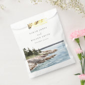 Waterverf van het Raketpijngebergte Seascape Weddi Bedankzakje (Gezegeld)