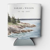 Waterverf van het Raketpijngebergte Seascape Weddi Blikjeskoeler (Voorkant)