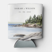 Waterverf van het Raketpijngebergte Seascape Weddi Blikjeskoeler (Voorkant)