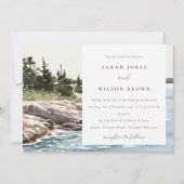 Waterverf van het Raketpijngebergte Seascape Weddi Kaart (Voorkant)