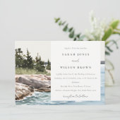 Waterverf van het Raketpijngebergte Seascape Weddi Kaart (Staand voorkant)