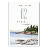 Waterverf van het Raketpijngebergte Seascape Weddi Kaart (Achterkant)