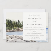 Waterverf van het Raketpijngebergte Seascape Weddi Kaart (Voorkant)