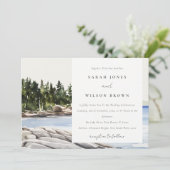 Waterverf van het Raketpijngebergte Seascape Weddi Kaart (Staand voorkant)