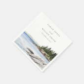 Waterverf van het Raketpijngebergte Seascape Weddi Servet (Hoek)