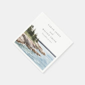 Waterverf van het Raketpijngebergte Seascape Weddi Servet (Hoek)