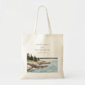 Waterverf van het Raketpijngebergte Seascape Weddi Tote Bag (Voorkant)