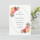 Waterverf van het Roos Kaart (Staand voorkant)