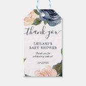 Waterverf van het roze Baby shower van de zeemacht Cadeaulabel (Voorkant)