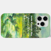 waterverf van het schilderen van de groene vallei Case-Mate iPhone case (Achterkant (horizontaal))