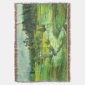 waterverf van het schilderen van de groene vallei deken (Voorkant Verticaal)