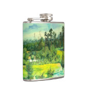 waterverf van het schilderen van de groene vallei heupfles (Rechts)