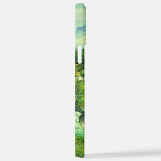 waterverf van het schilderen van de groene vallei iPhone hoesje (Rechterkant)