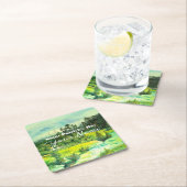 waterverf van het schilderen van de groene vallei kartonnen onderzetters (Insitu)