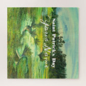 waterverf van het schilderen van de groene vallei legpuzzel (Horizontaal)