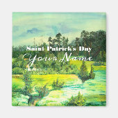 waterverf van het schilderen van de groene vallei magneet (Voorkant)