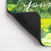 waterverf van het schilderen van de groene vallei muismat (Hoek)