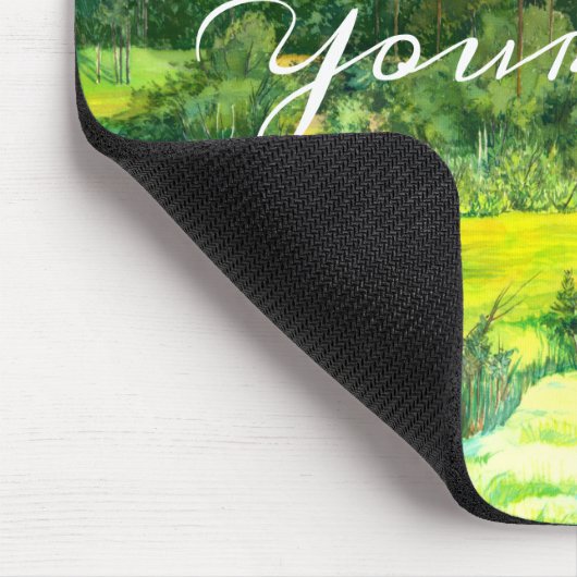 waterverf van het schilderen van de groene vallei muismat (Hoek)