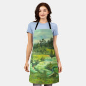 waterverf van het schilderen van de groene vallei schort (Gedragen)