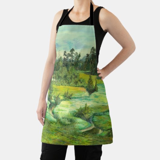 waterverf van het schilderen van de groene vallei schort (Insitu)