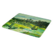 waterverf van het schilderen van de groene vallei snijplank (Hoek)