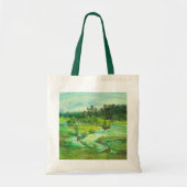 waterverf van het schilderen van de groene vallei tote bag (Voorkant)