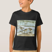 Waterverf van het strand van Sandpeper T-shirt (Voorkant)