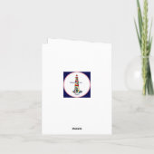 waterverf van het strand van Seashell Bedankkaart (Achterkant)