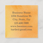 Waterverf van het symbool voor goed gezondheidssym vierkante visitekaartje (Achterkant)