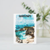 Waterverf van het tropische eiland Guadeloupe Briefkaart (Staand voorkant)