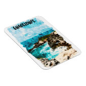 Waterverf van het tropische eiland Guadeloupe Magneet (Rechterzijde)