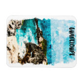 Waterverf van het tropische eiland Guadeloupe Magneet (Horizontaal)