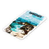 Waterverf van het tropische eiland Guadeloupe Magneet (Linkerzijde)