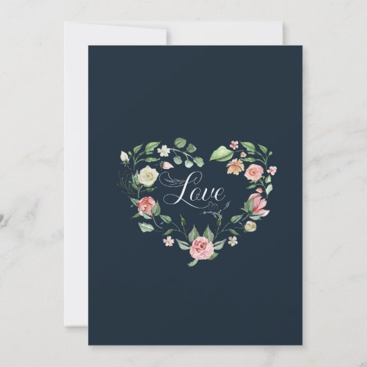 Waterverf van het Victoriaans Roos Floral Pattern Aankondiging (Achterkant)