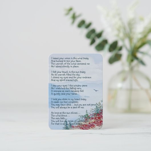 Waterverf van het vogelmeer visitekaartje (Staand voorkant)