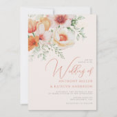 Waterverf van het voorjaar Perzenkoraal Kaart (Voorkant)