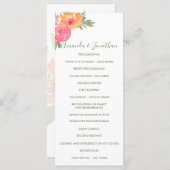 Waterverf van het voorjaar programmakaart (Voorkant / Achterkant)