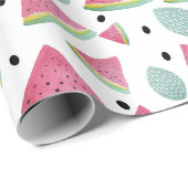 Waterverf van het watermelonpatroon met handbeschi cadeaupapier (Rol Hoek)