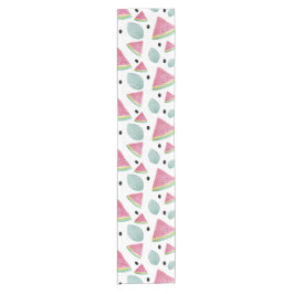 Waterverf van het watermelonpatroon met handbeschi korte tafelloper