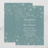 Waterverf van het winterseizoen Witte sneeuwvlokke Kaart (Voorkant / Achterkant)
