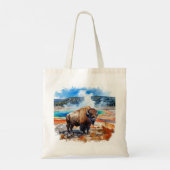 Waterverf van het Yellowstone National Park Tote Bag (Achterkant)