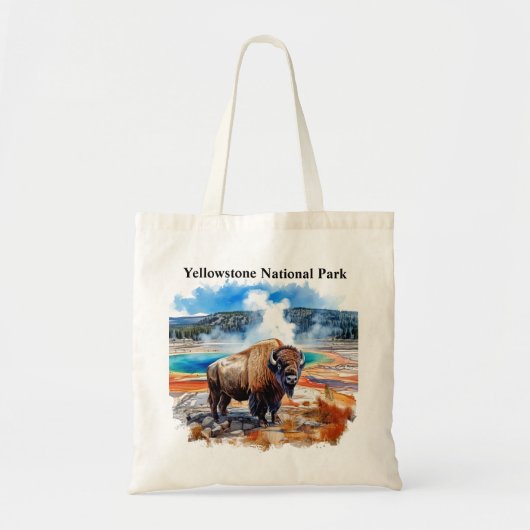 Waterverf van het Yellowstone National Park Tote Bag (Voorkant)